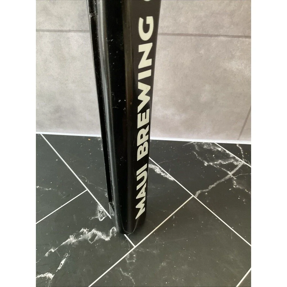 Maui Brewing Co Turtle Logo Black And Silver Beer Tap Handle